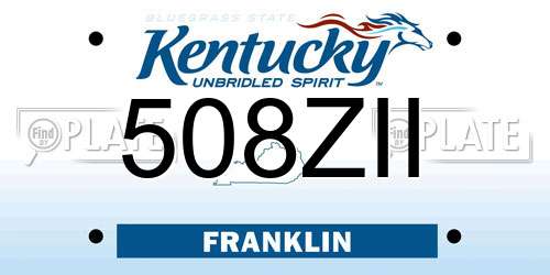 508ZII Kentucky License Plate