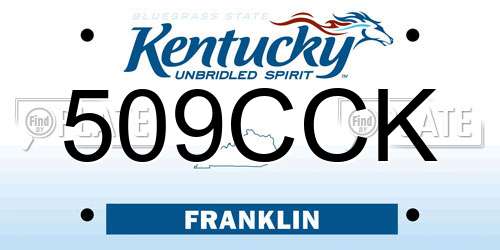 509CCK Kentucky License Plate