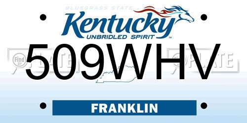 509WHV Kentucky License Plate