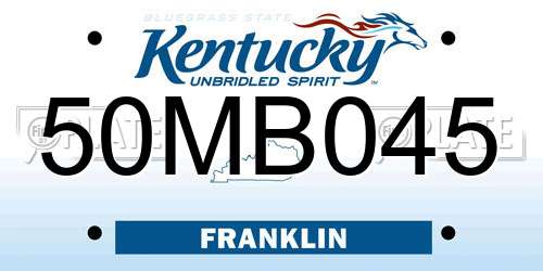 50MB045 Kentucky License Plate
