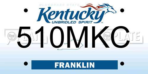 510MKC Kentucky License Plate