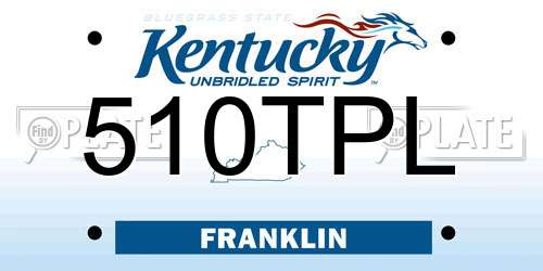 510TPL Kentucky License Plate