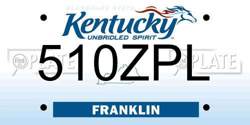 510ZPL Kentucky License Plate