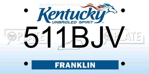 511BJV Kentucky License Plate