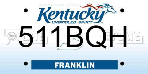 511BQH Kentucky License Plate