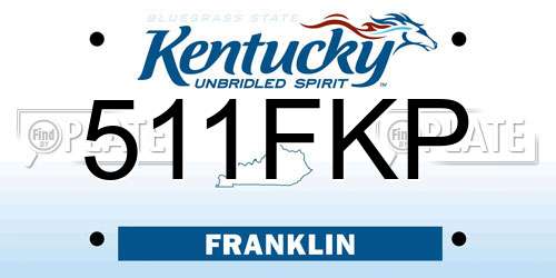 511FKP Kentucky License Plate