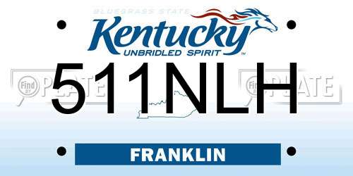 511NLH Kentucky License Plate
