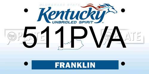 511PVA Kentucky License Plate