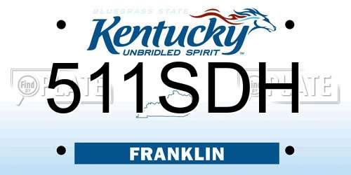 511SDH Kentucky License Plate