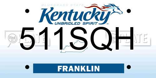 511SQH Kentucky License Plate