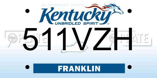 511VZH Kentucky License Plate