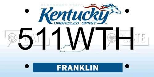 511WTH Kentucky License Plate