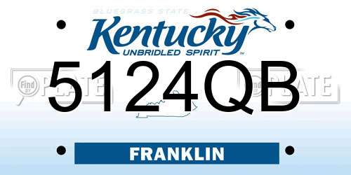 5124QB Kentucky License Plate