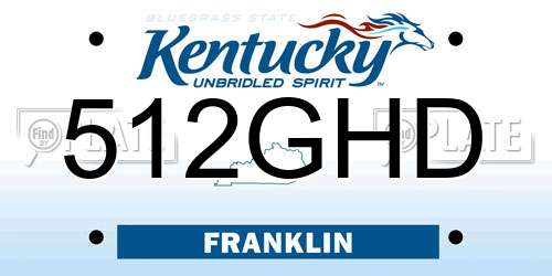 512GHD Kentucky License Plate