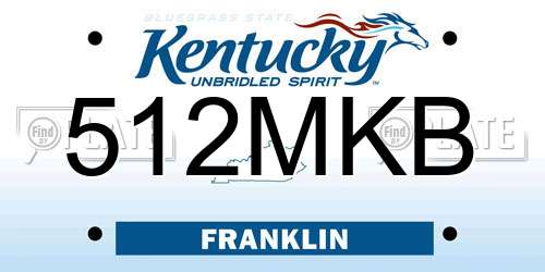 512MKB Kentucky License Plate