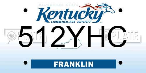 512YHC Kentucky License Plate