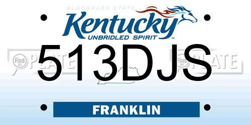 513DJS Kentucky License Plate