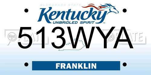 513WYA Kentucky License Plate