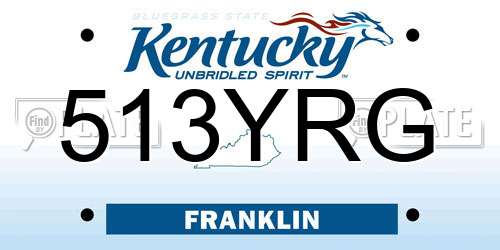 513YRG Kentucky License Plate