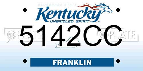 5142CC Kentucky License Plate