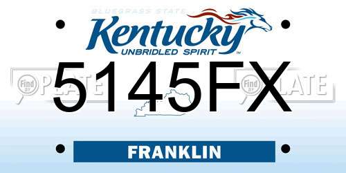 5145FX Kentucky License Plate