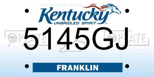 5145GJ Kentucky License Plate