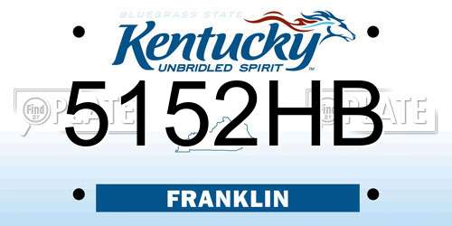 5152HB Kentucky License Plate