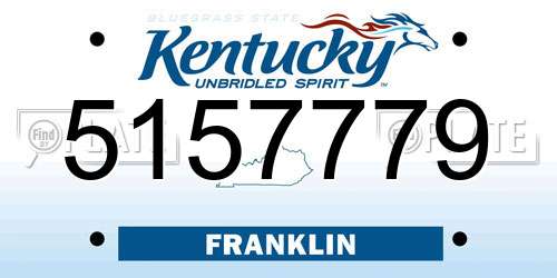 5157779 Kentucky License Plate