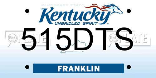 515DTS Kentucky License Plate