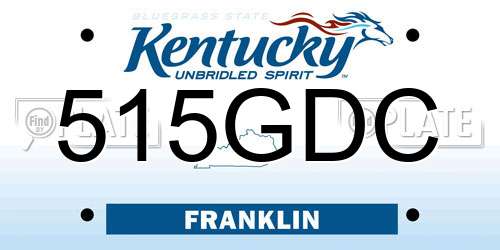 515GDC Kentucky License Plate