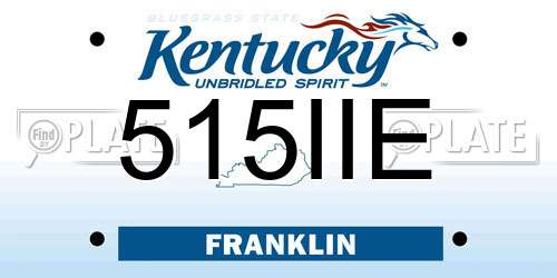 515IIE Kentucky License Plate