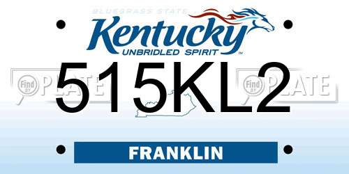 515KL2 Kentucky License Plate