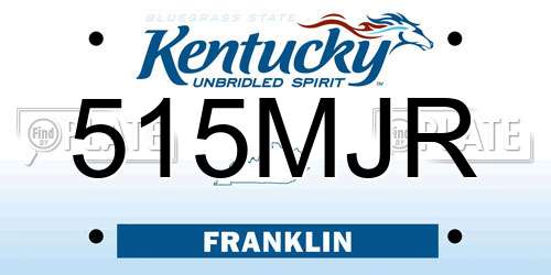515MJR Kentucky License Plate