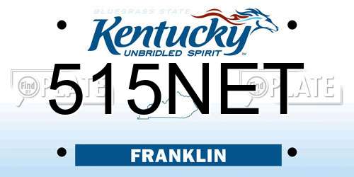 515NET Kentucky License Plate