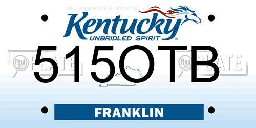 515OTB Kentucky License Plate