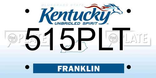 515PLT Kentucky License Plate