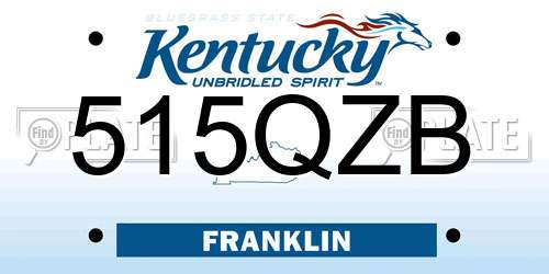 515QZB Kentucky License Plate