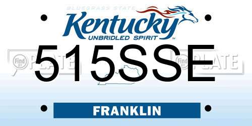 515SSE Kentucky License Plate