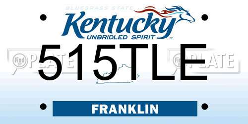 515TLE Kentucky License Plate