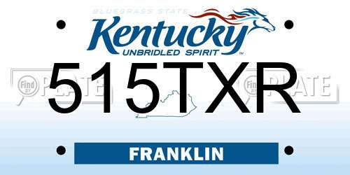 515TXR Kentucky License Plate