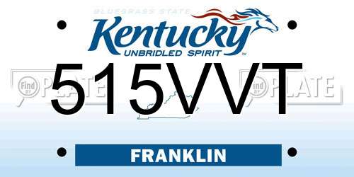 515VVT Kentucky License Plate