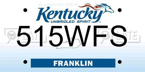 515WFS Kentucky License Plate