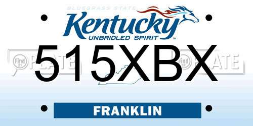 515XBX Kentucky License Plate
