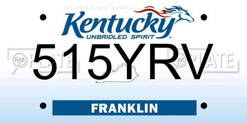 515YRV Kentucky License Plate