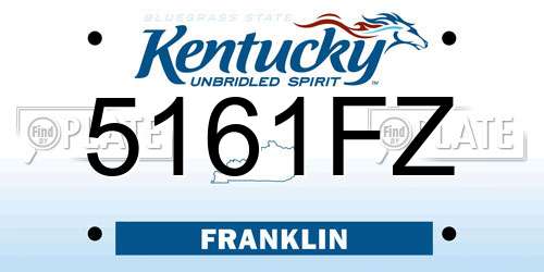 5161FZ Kentucky License Plate