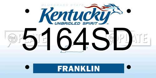 5164SD Kentucky License Plate