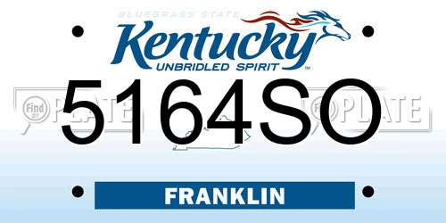 5164SO Kentucky License Plate