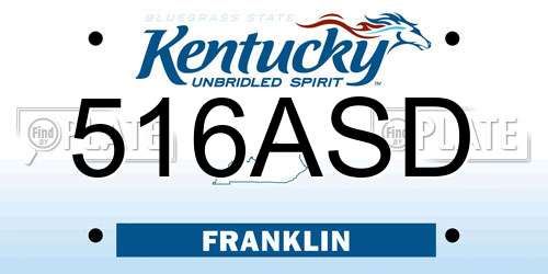 516ASD Kentucky License Plate