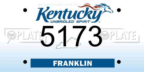 5173 Kentucky License Plate