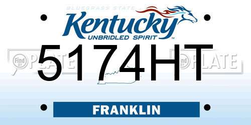 5174HT Kentucky License Plate